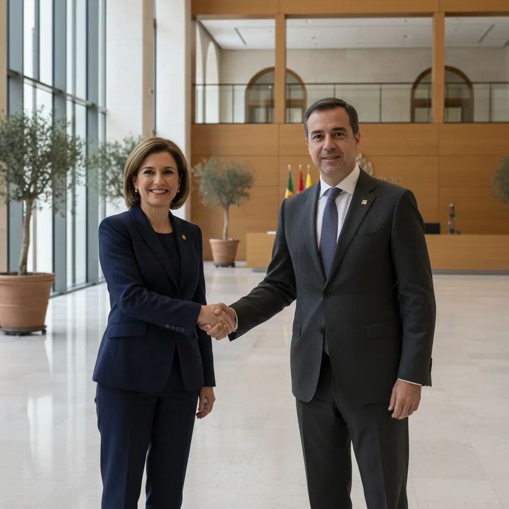 Government leaders in formal meeting at Portuguese presidential residence