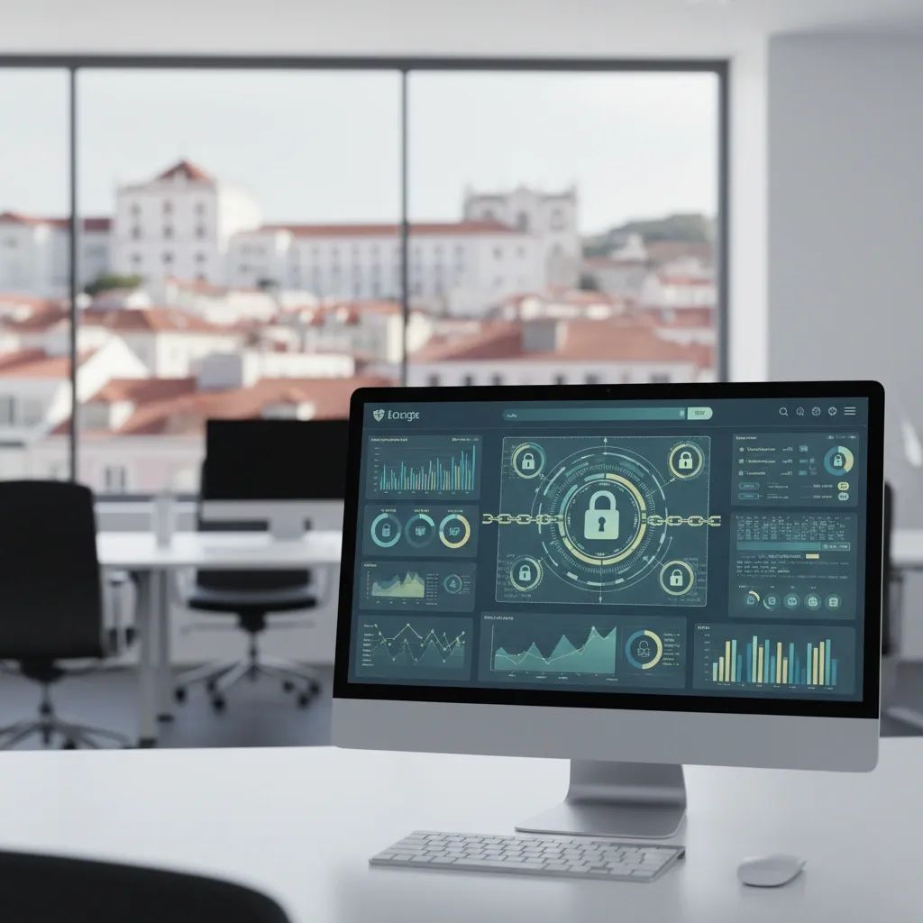Digital surveillance dashboard representing government monitoring of journalists and press freedom concerns