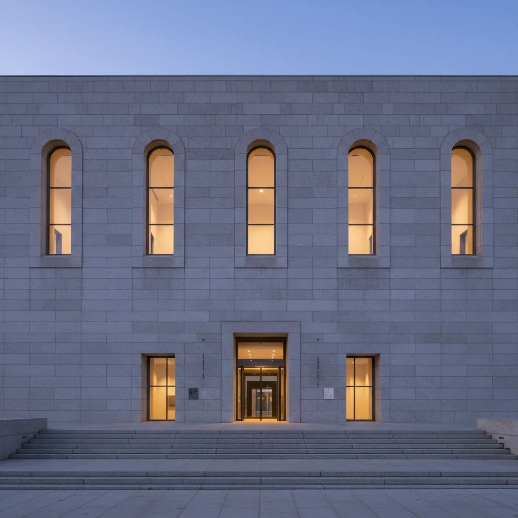 Portuguese courthouse exterior with formal architecture and steps, representing judicial system and legal proceedings