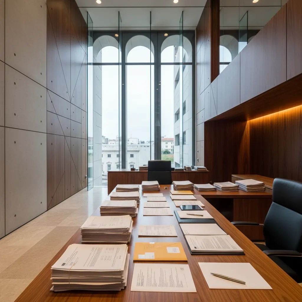 Government building with official documents on desk, representing policy and legal changes in Portugal