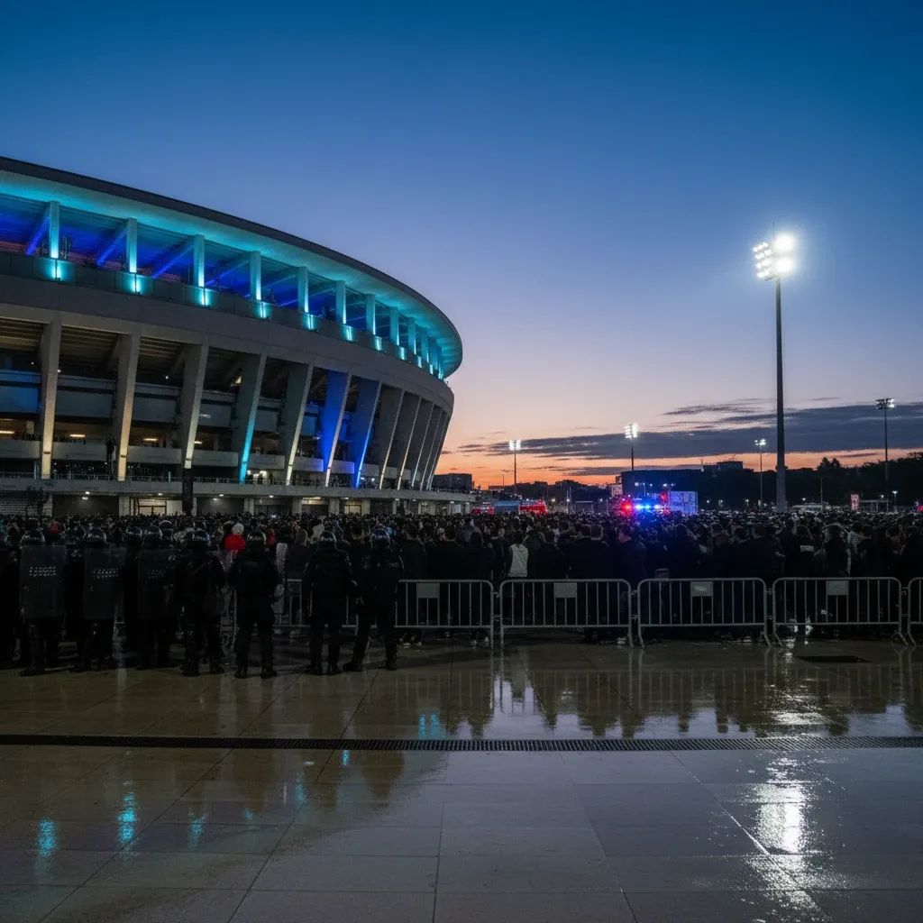 Police tactical unit deployed during Lisbon futsal derby violence control operation
