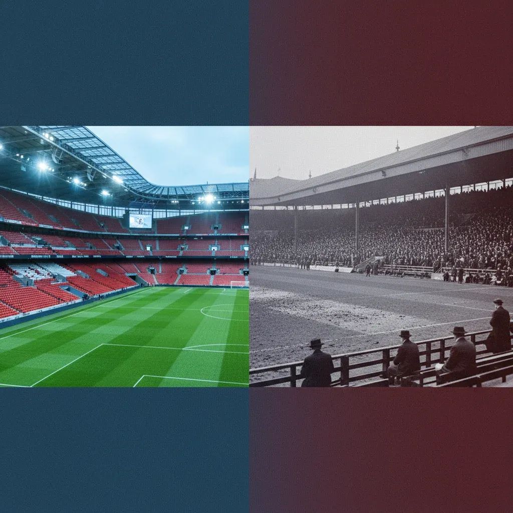 Benfica and Chelsea stadiums representing Mourinho's contrasting management eras
