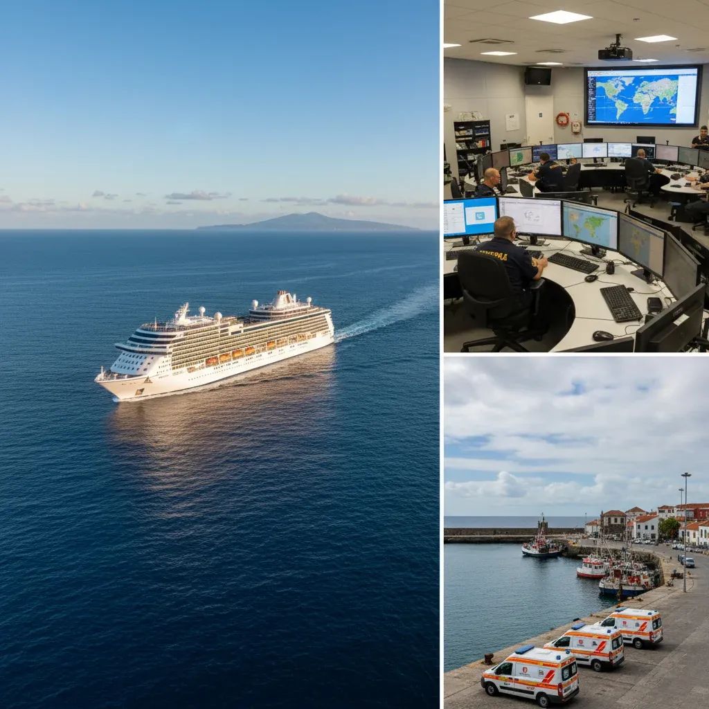 Portuguese Navy coordinates emergency maritime rescue of cruise ship passenger in Azores