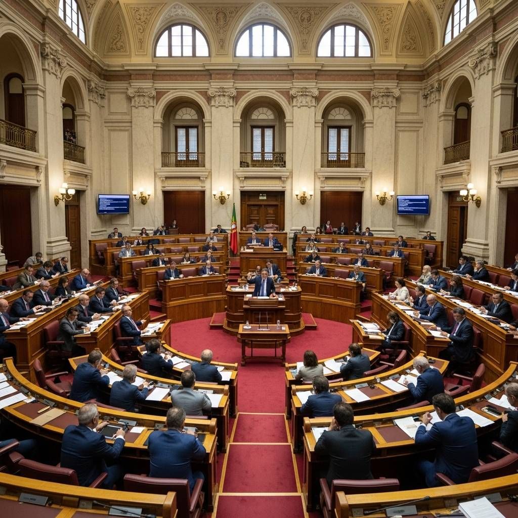 Lawmakers in parliamentary chamber debating the national budget