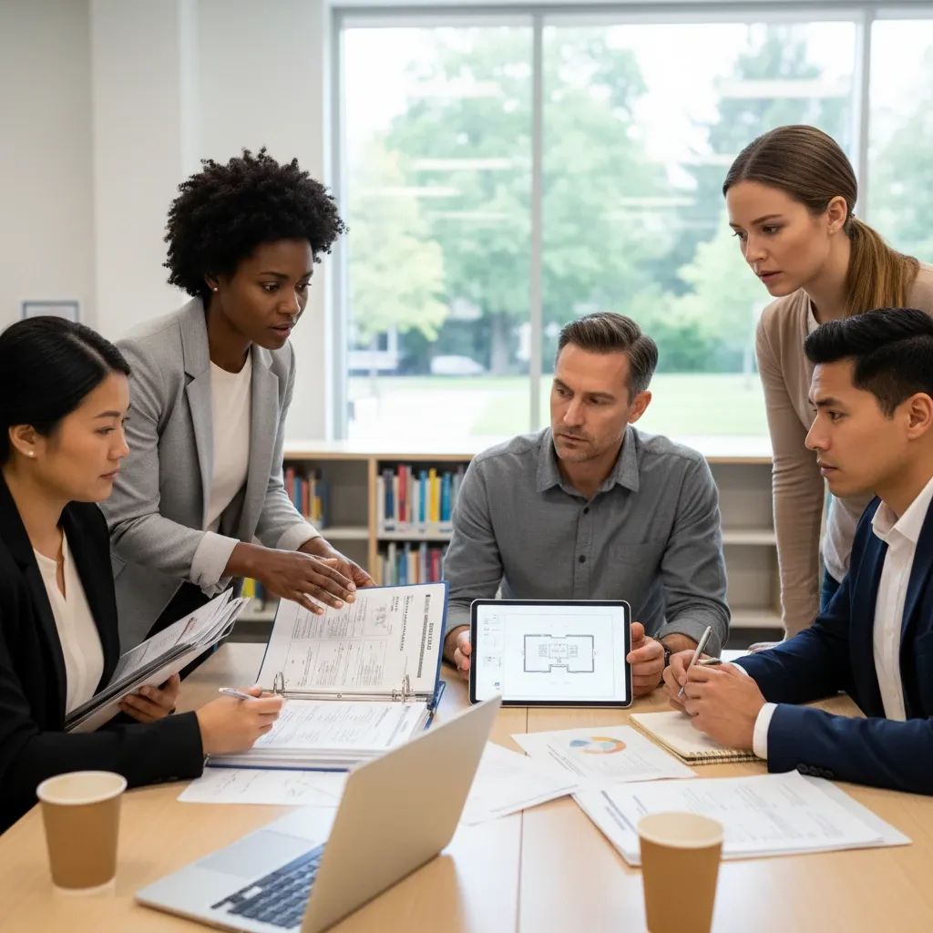 Parents and educators discussing school safety protocols and student protection measures