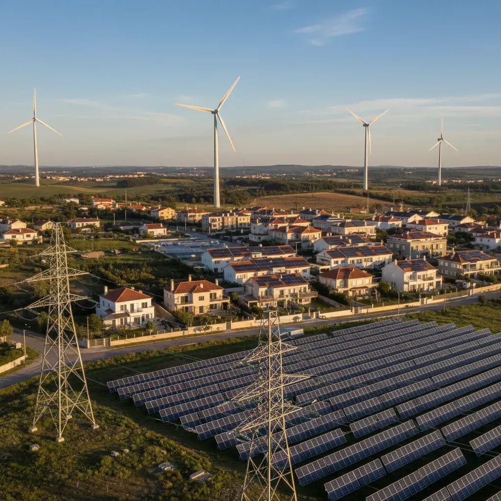 Portuguese residential buildings with renewable energy infrastructure and power infrastructure