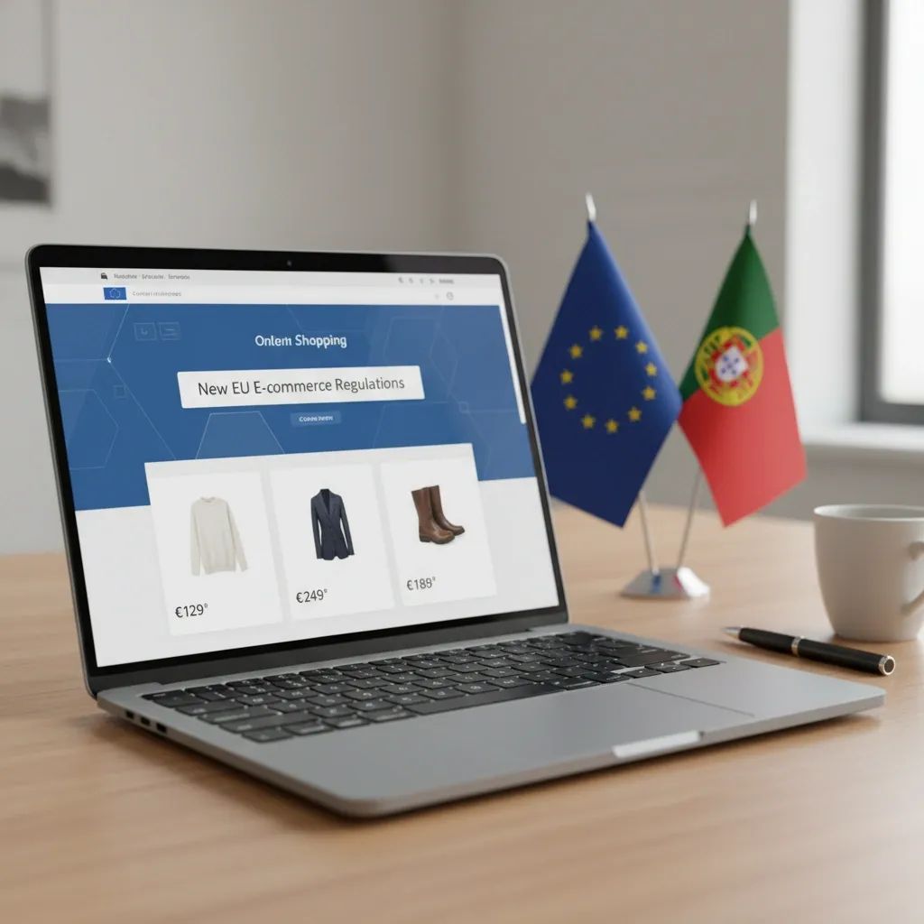 Online shopping interface displaying fashion products with price calculations and tariff symbols