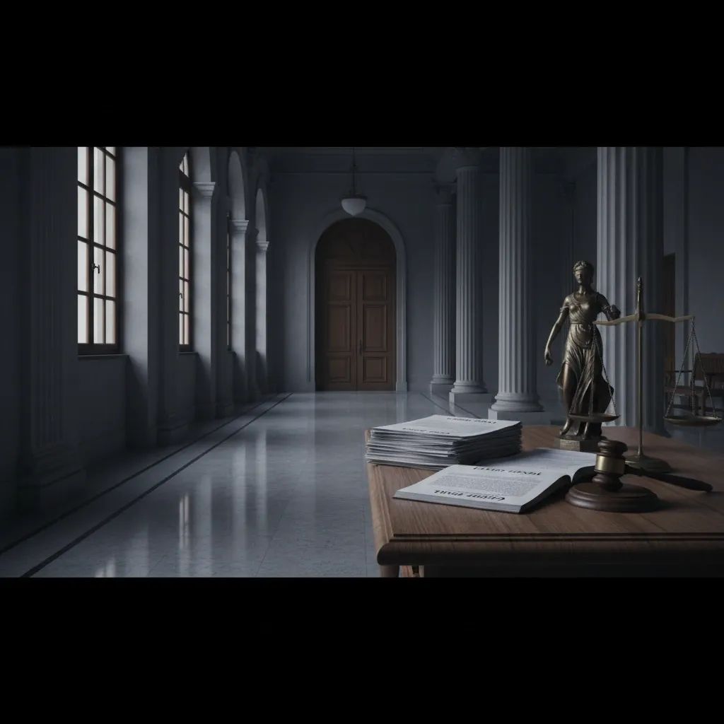 Portuguese courthouse interior representing the justice system's role in domestic violence cases