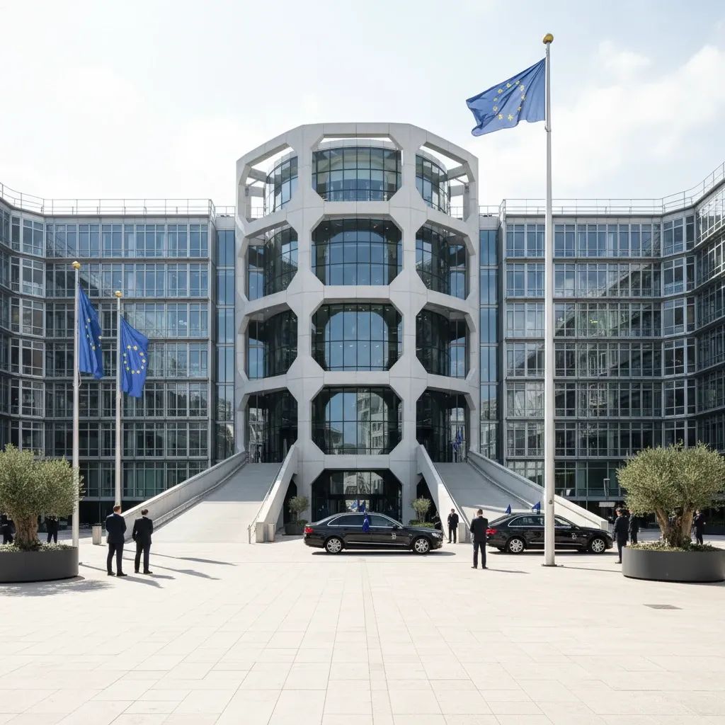 European Council headquarters building in Brussels, seat of EU leadership meetings